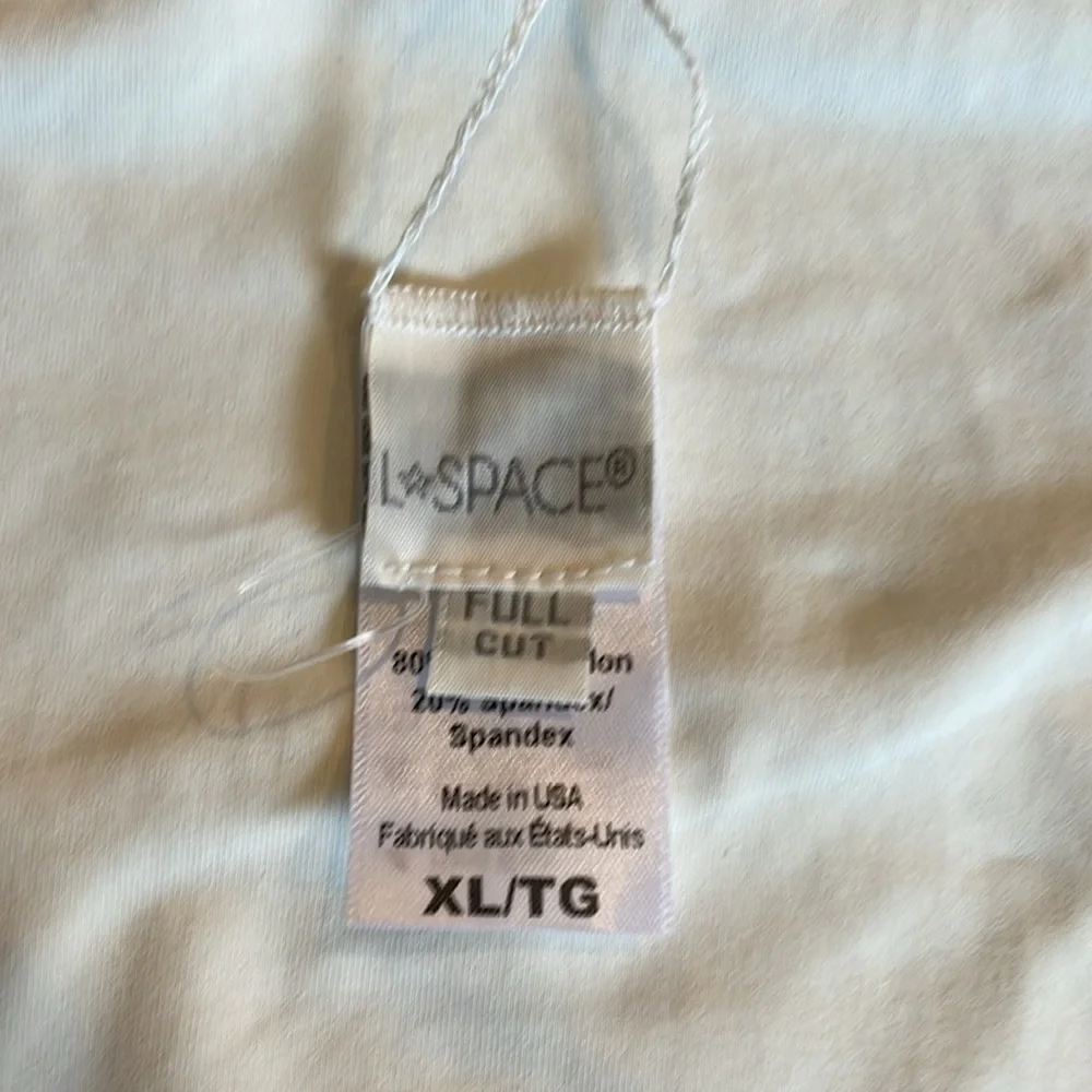 l*space Yellow and White Colorblock Dani Bikini Bottom String‎ Ties XL